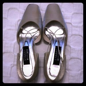 Silver Stuart Weitzman heels